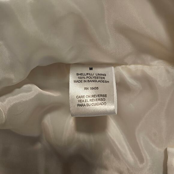 Women's/ Juniors White Puffer Jacket Size Medium - Picture 6 of 7